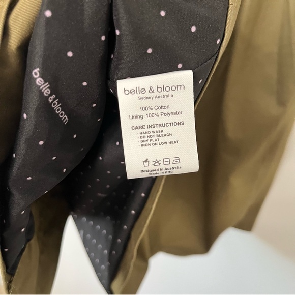 NWT belle & bloom Carlisle Button Front Trench Coat Large - Picture 11 of 11